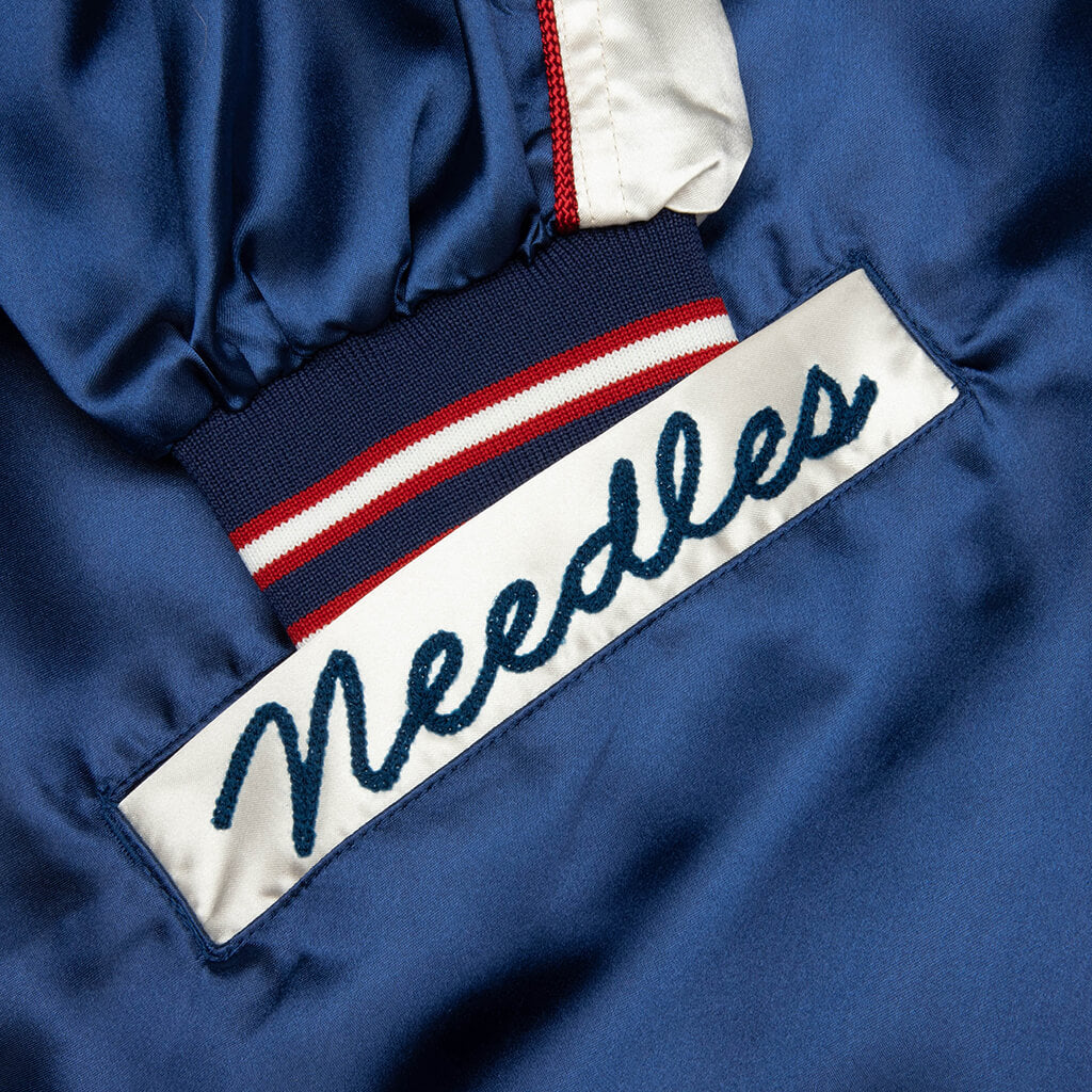 Poly Sateen Stadium Jacket Navy