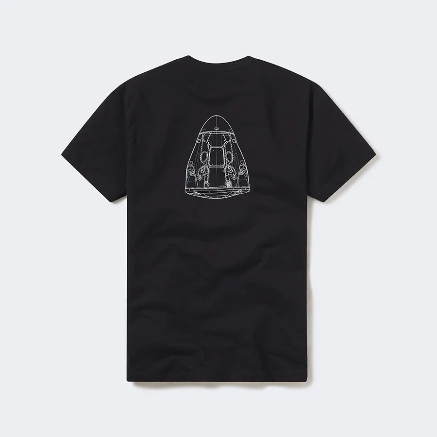 Mens Crew Dragon Schematic T Shirt