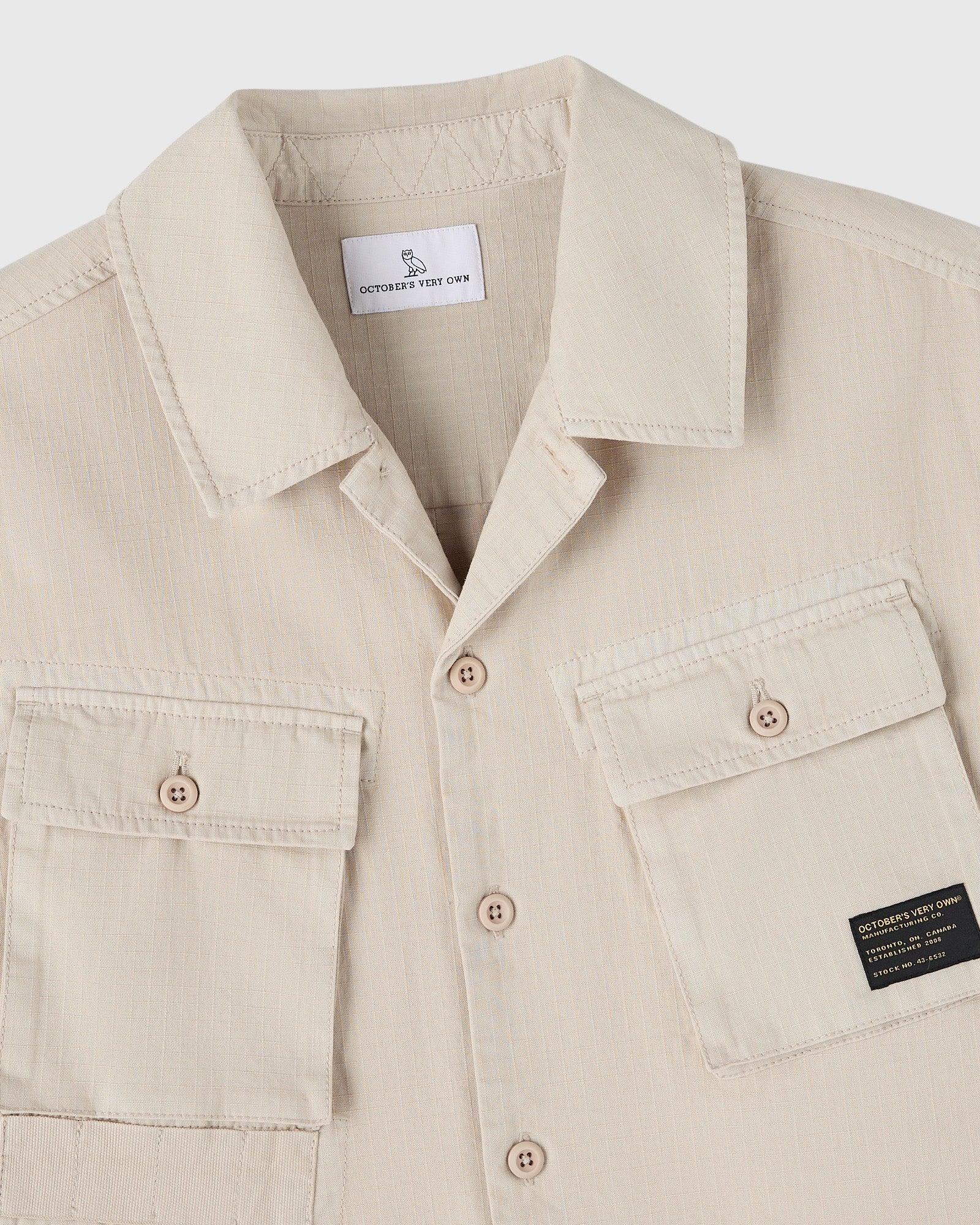 Linen Ripstop Camp Shirt Sandstone