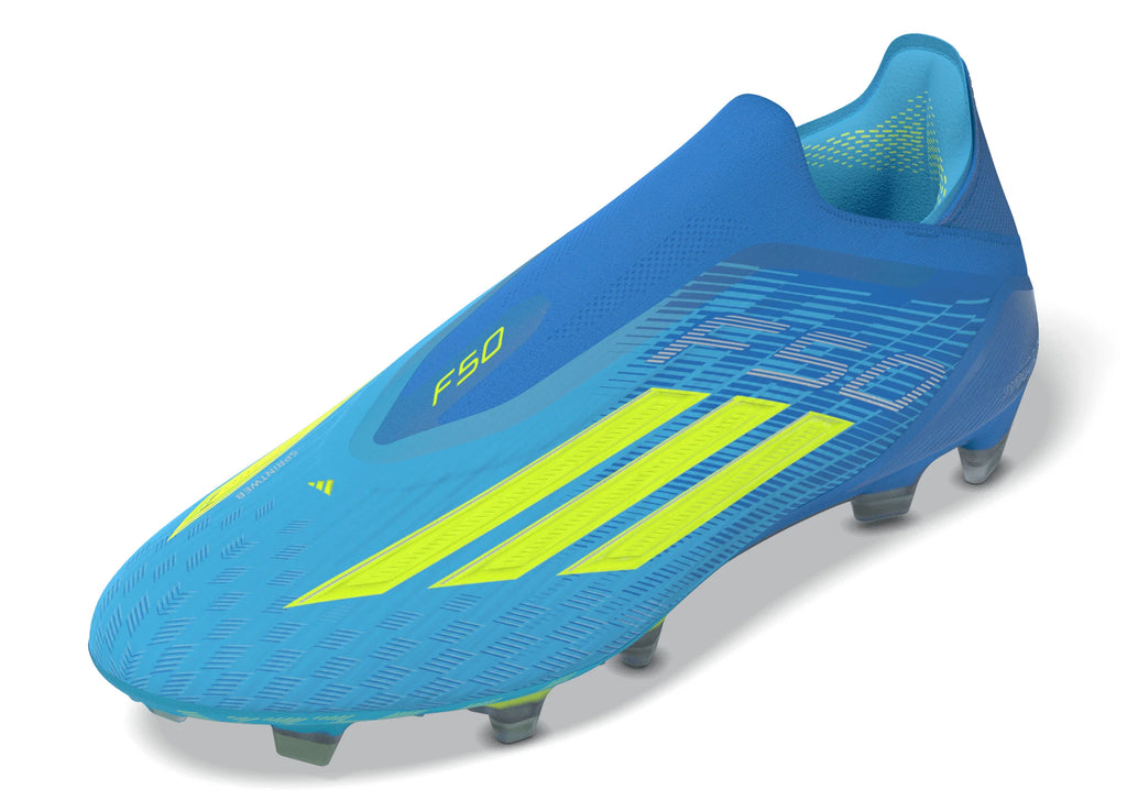 adidas F50 Elite Laceless FG Firm Ground Mens Soccer Cleats Blue Yellow Aqua