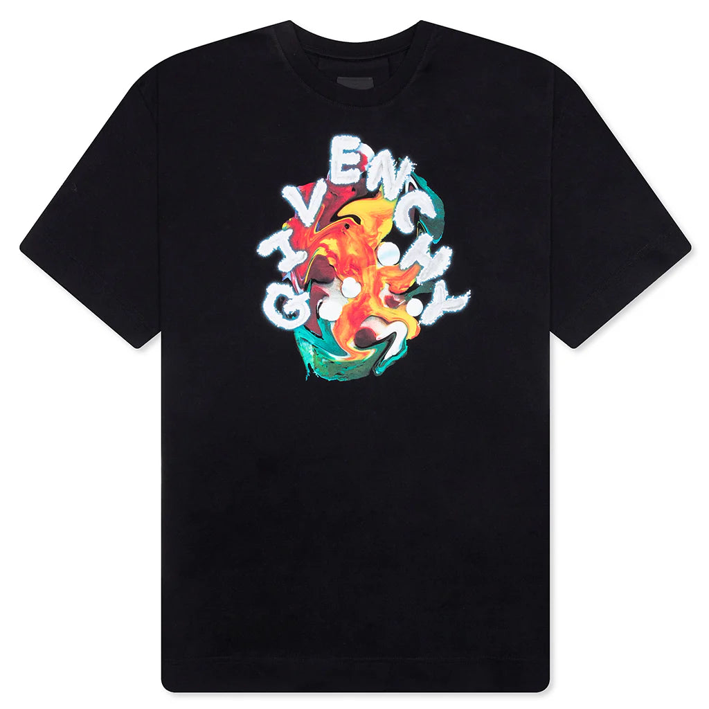 Psychedelic Oversized T Shirt Black