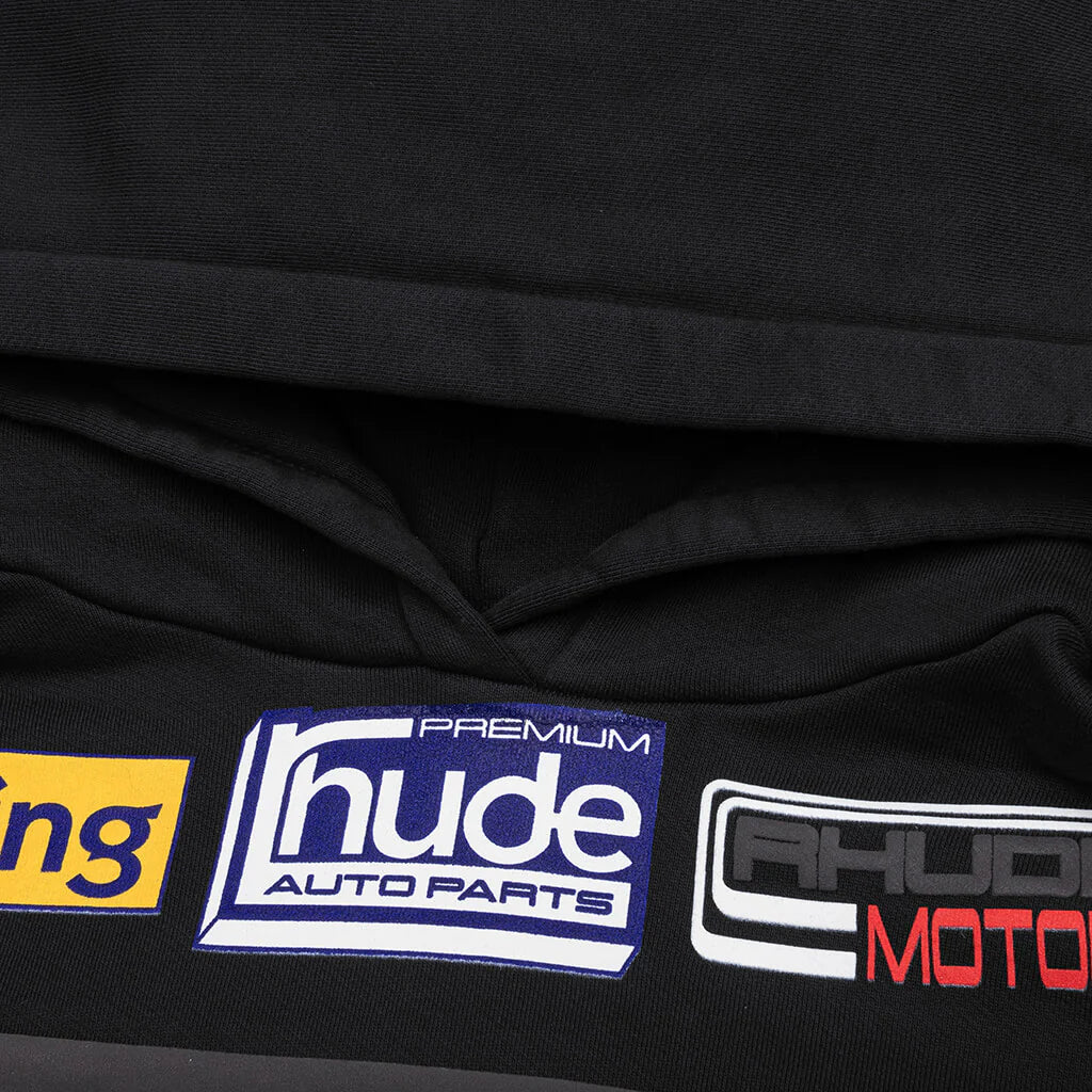 Petrol Patch Hoodie Vintage Black