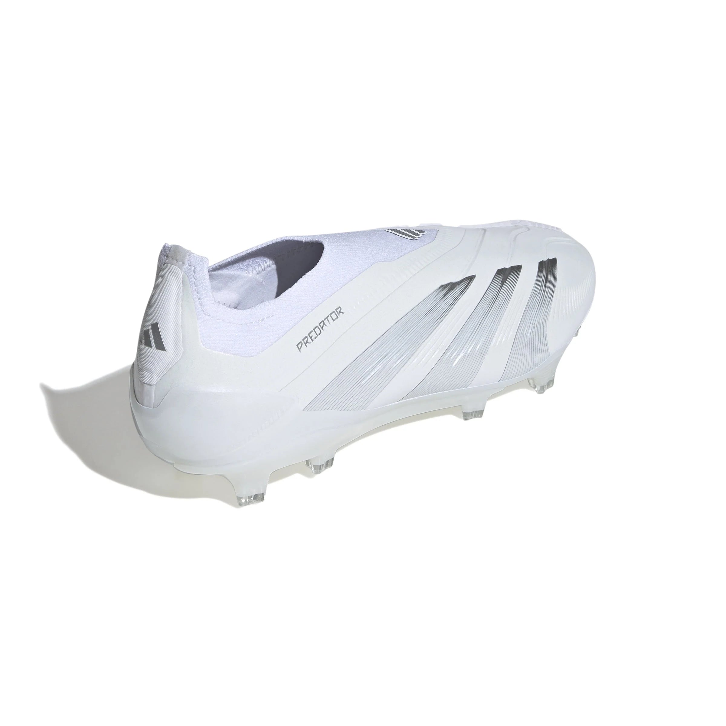 adidas Predator Elite Laceless FG Firm Ground Soccer Cleats White Silver Metallic White