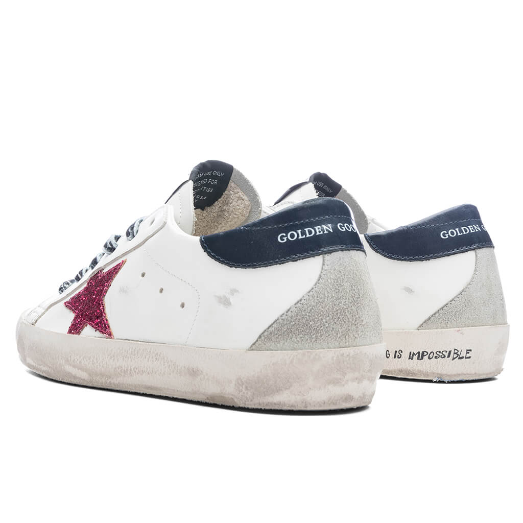 Womens Super Star Sneaker White Fucsia Blue