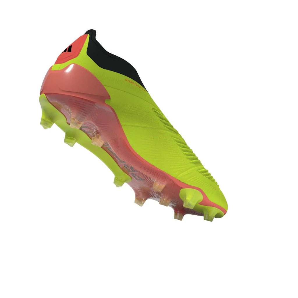 adidas Predator Elite Laceless FG Laceless Firm Ground Soccer Cleats Solar Yellow Black Solar Red