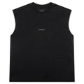 Tarot Print Cotton Tank Top Black