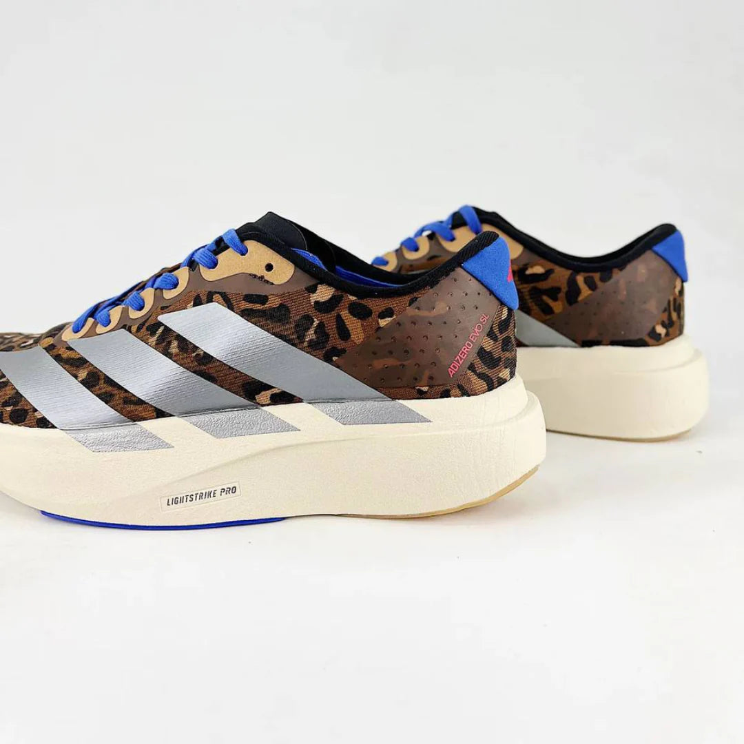 Adidas Adizero EVO SL Marrom Cinza Metálico Azul Lúcido