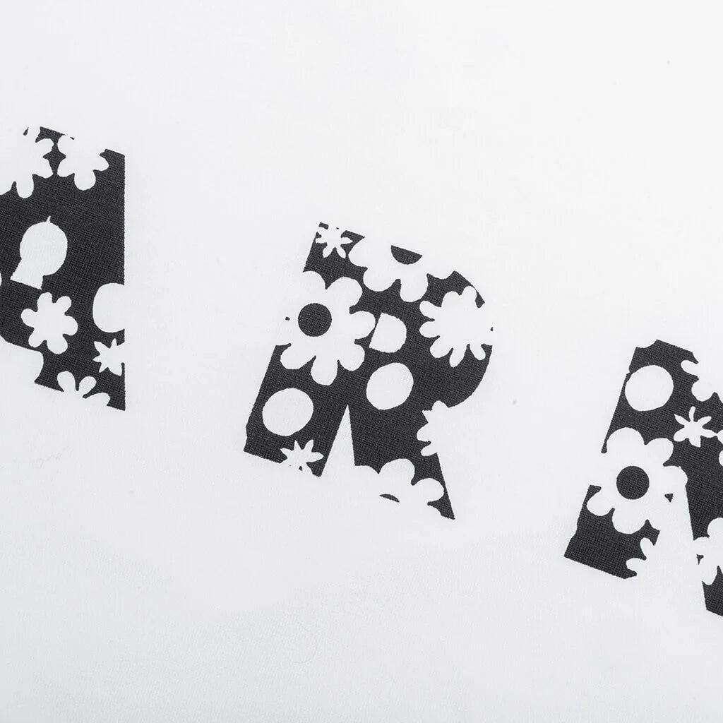 Pop Fields Logo T Shirt Lily White