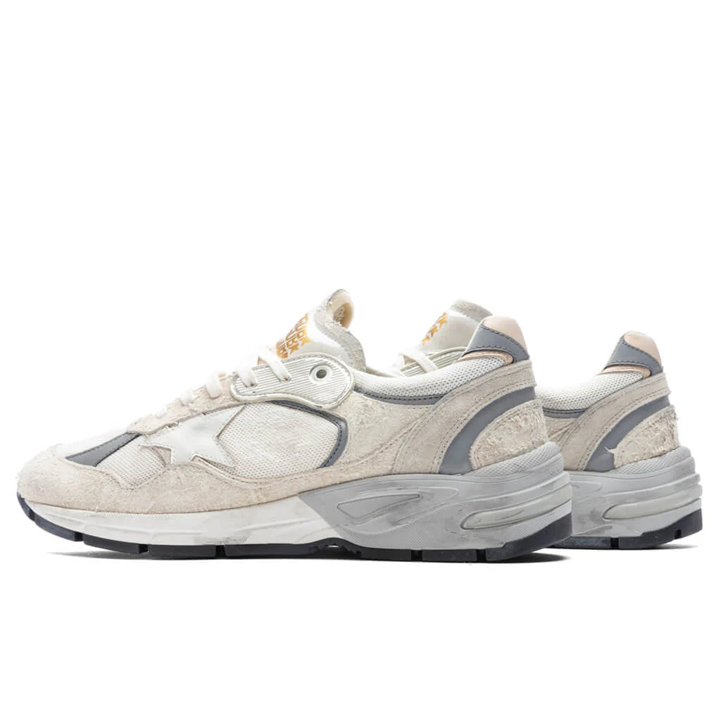 Running Dad Net Sneakers White Silver