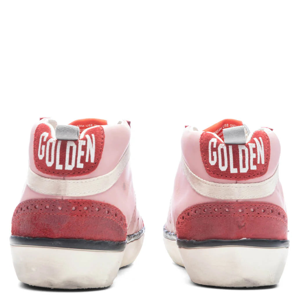 Womens Mid Star Toe Star and Spur Antique Pink Red White