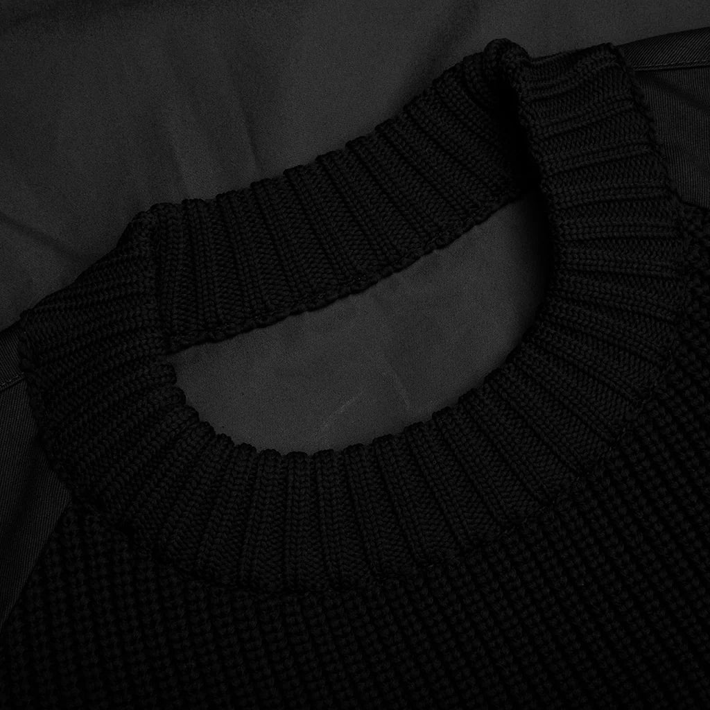 Cotton Chino Mix Pullover Black