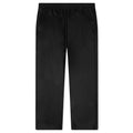 Melton Wool Trousers with Drawstring at Hems Black