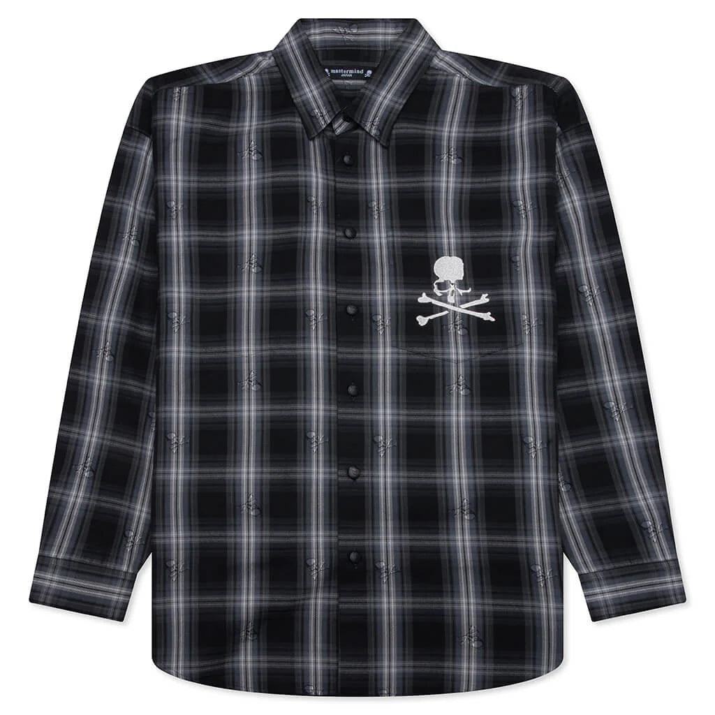Plaid Flannel Shirt Black