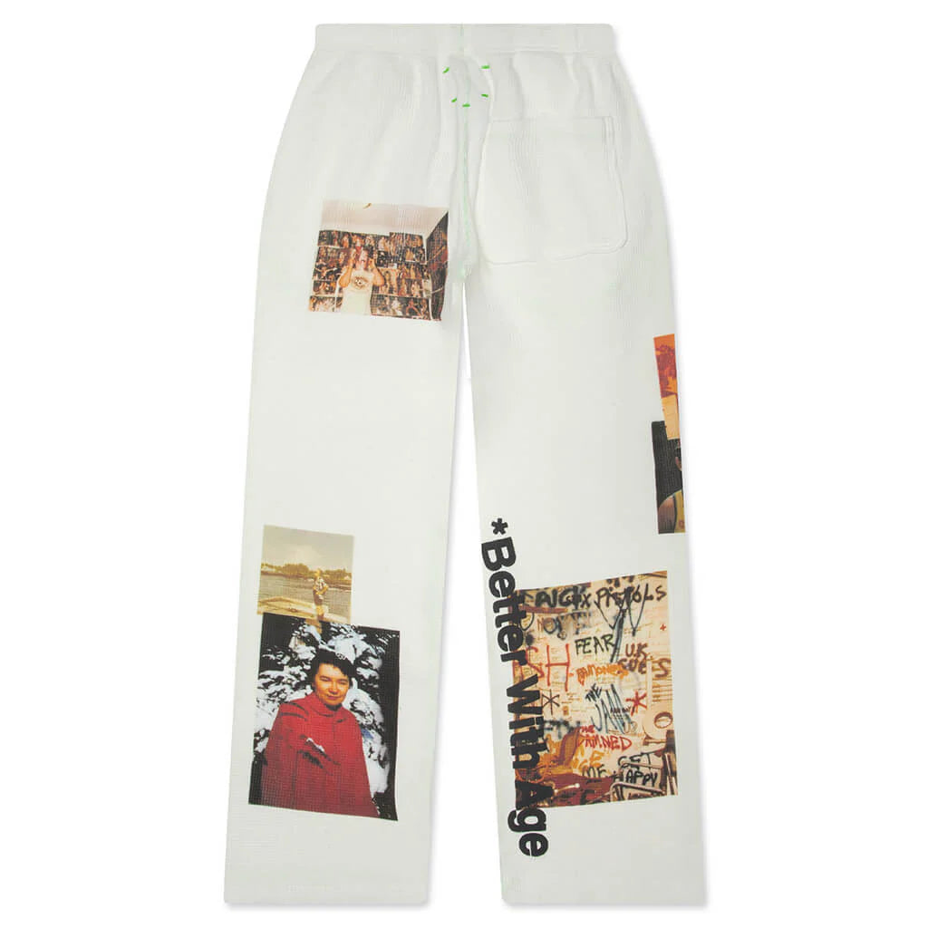 Ricky Waffle Sweatpant White