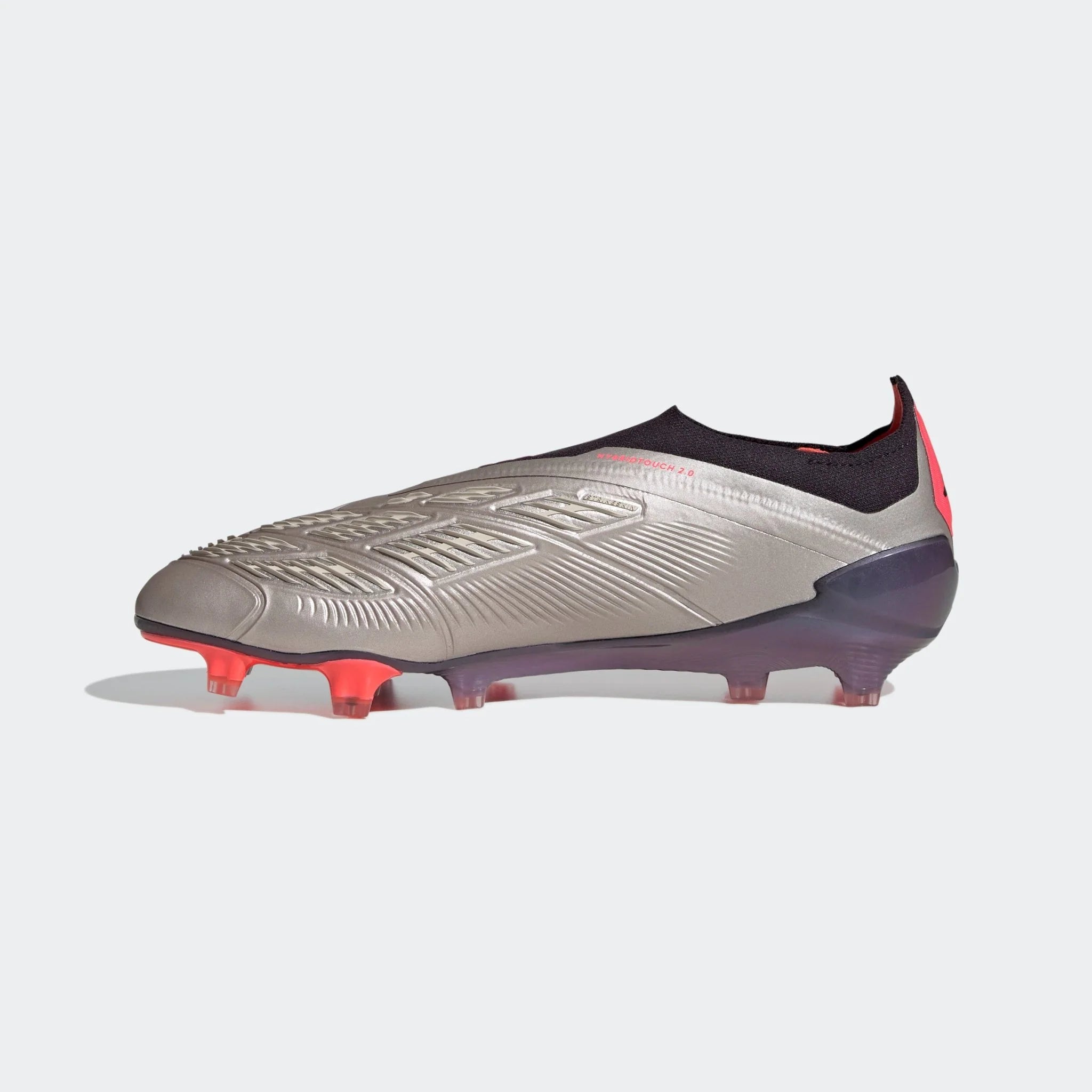adidas Predator Elite Laceless FG Laceless Firm Ground Soccer Cleats Platin Metallic Black Carbon