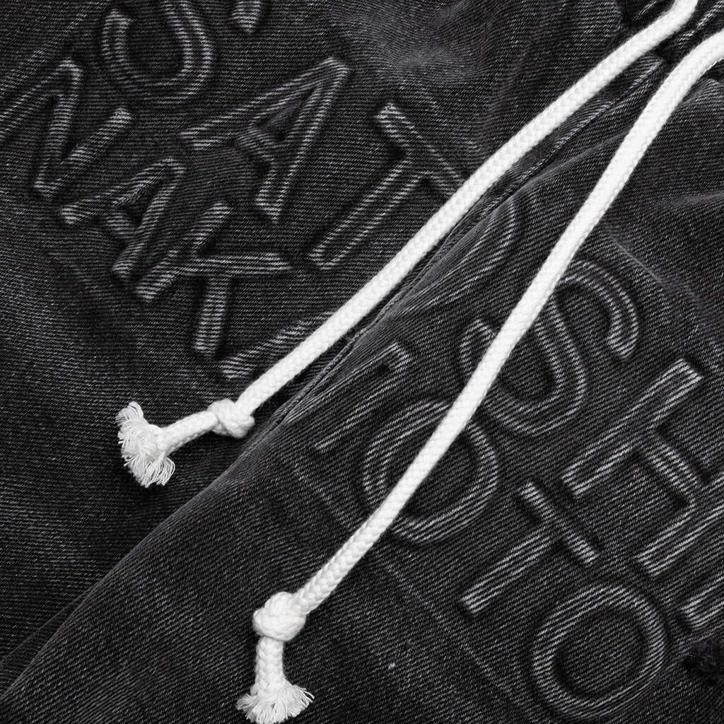 Denim Moto Short Black Denim