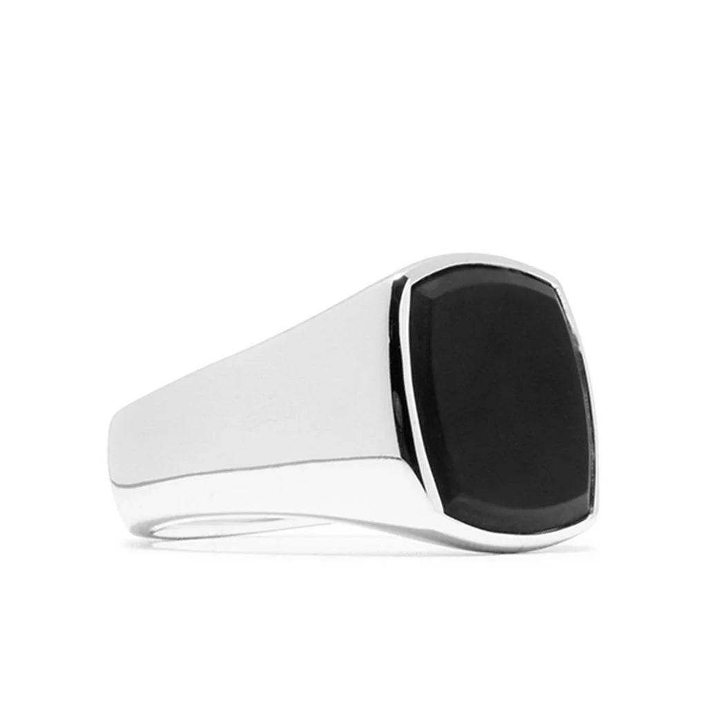 Cushion Black Onyx 925 Sterling Silver