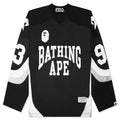 Line Camo Jacquard Logo Relaxed Fit Ice Hockey Jersey Black