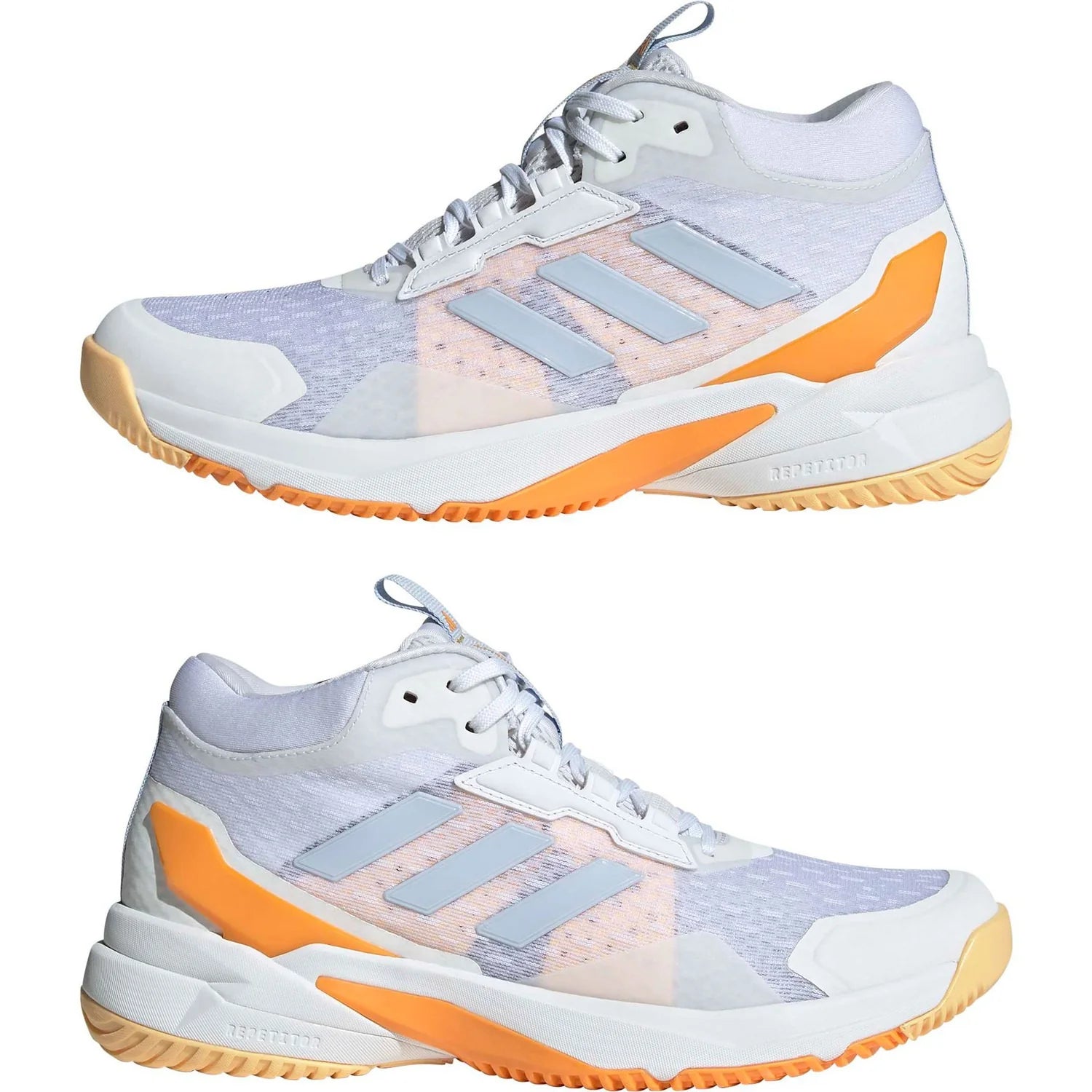 Tênis Adidas Crazyflight Mid 6 Branco Laranja