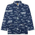 Printed Denim Coverall Jacket Indigo