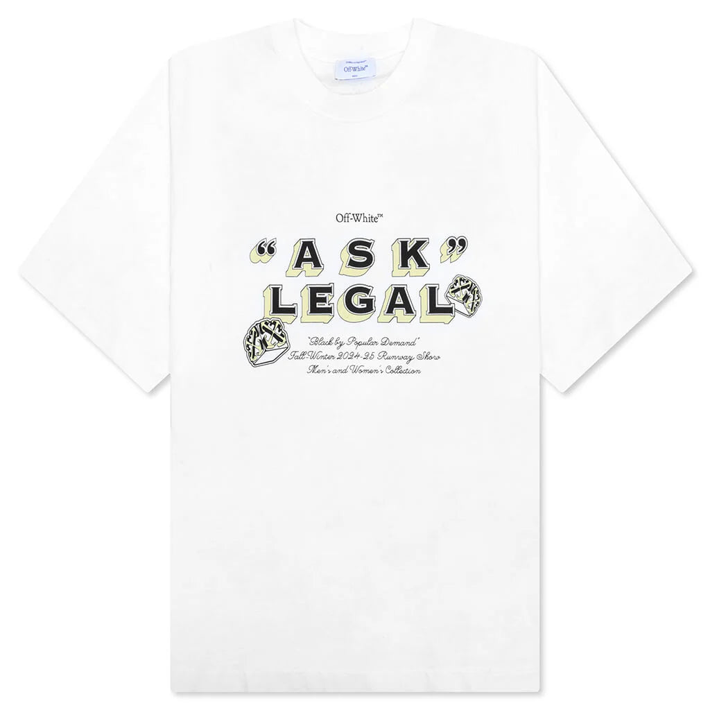 Arr Ask Legal Skate S S Tee White Black