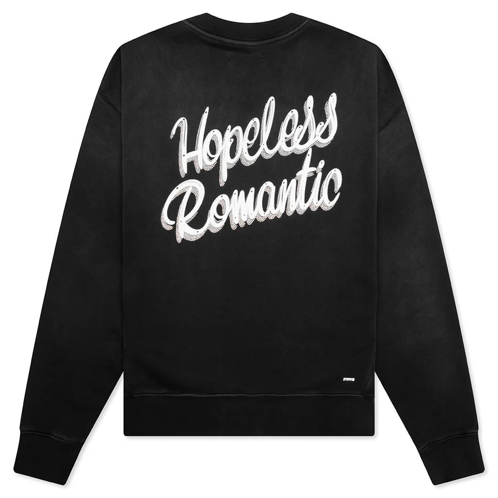 Hopeless Romantic Oversized Crew Black