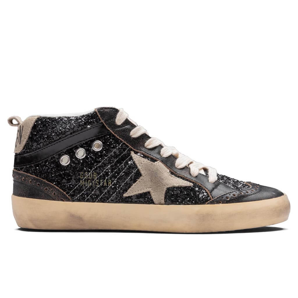 Womens Mid Star Black Beige Taupe