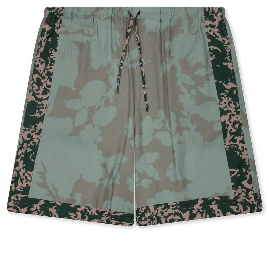 Archive Floral Border Piperi MW Shorts Petrol