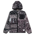 Bandana Pattern Fleece Jacket Black