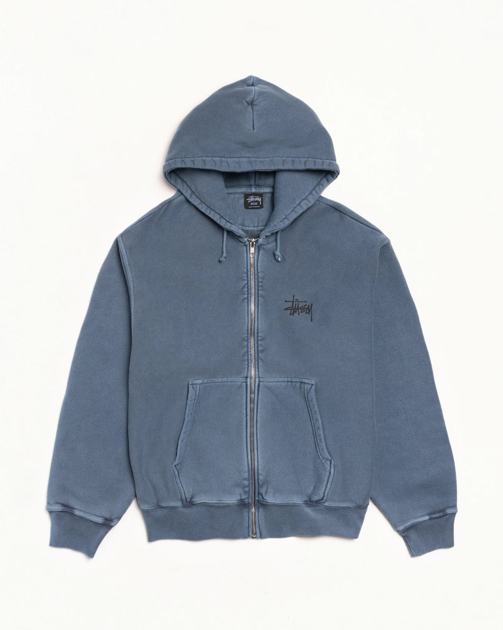 BASIC STÜSSY ZIP HOODIE PIGMENT DYED