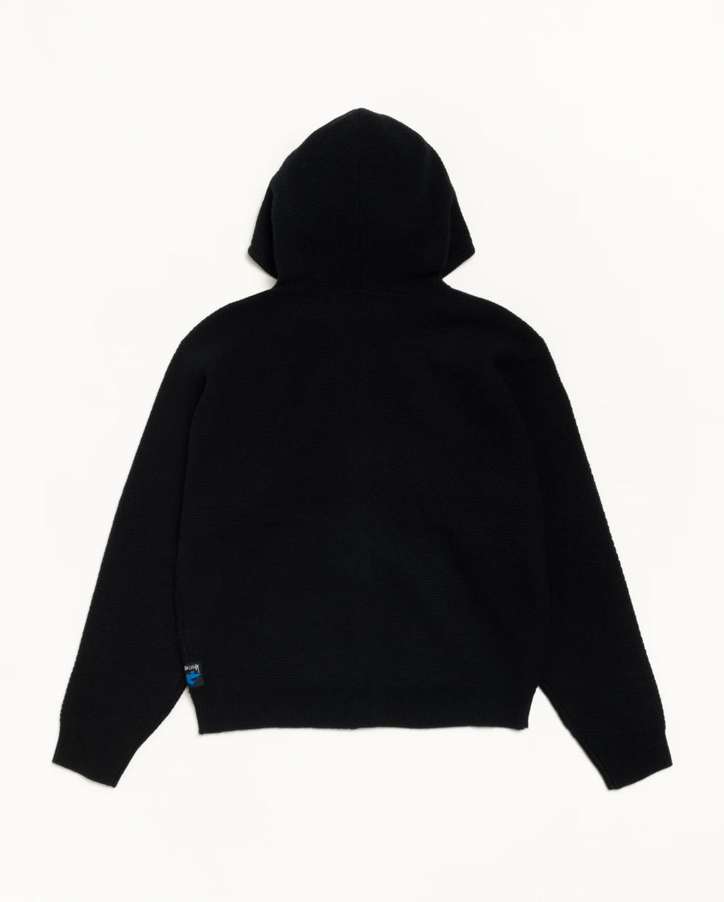 TEXTURED ZIP HOODED SWEATER
