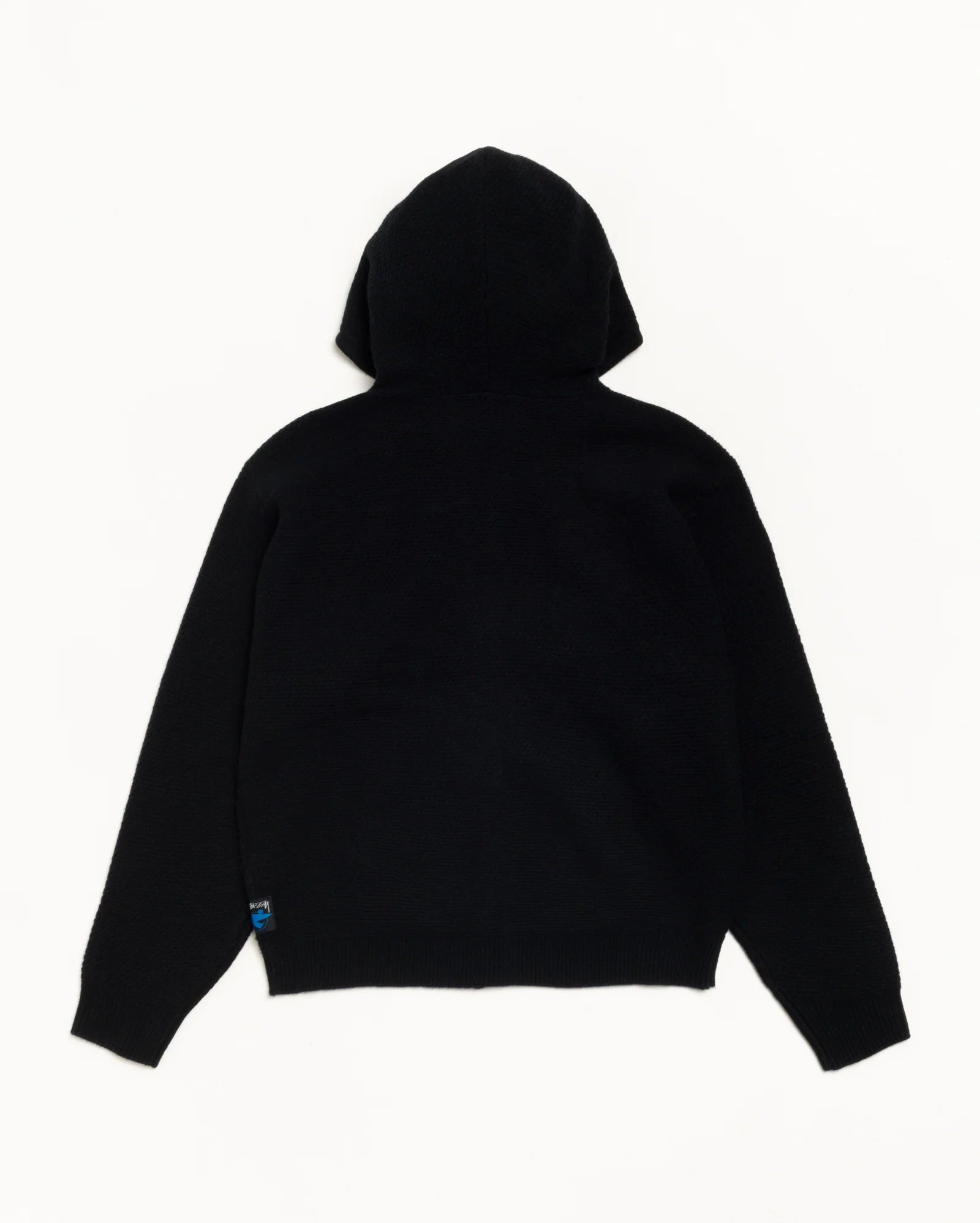 TEXTURED ZIP HOODED SWEATER